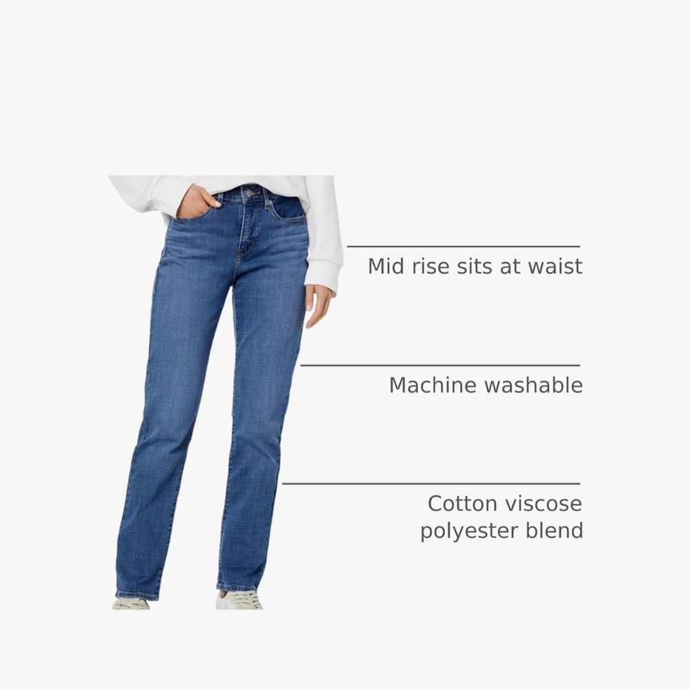 Levi's Women's Classic Straight Jeans Mid-Rise 12M